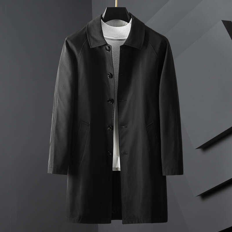 Dames Trenchcoat Lange Klassiek Stijlvol met Knoopsluiting 2