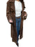 Dames Trenchcoat Suède Look Midi Met Ceintuur en Dubbelrijige Knoopsluiting 0