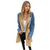 Dames Trenchcoat Twee-Tonige Denim Stijl 0