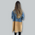 Dames Trenchcoat Twee-Tonige Denim Stijl 1
