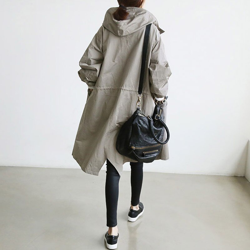 Dames Trenchcoat Waterafstotend Lange Stijl 2