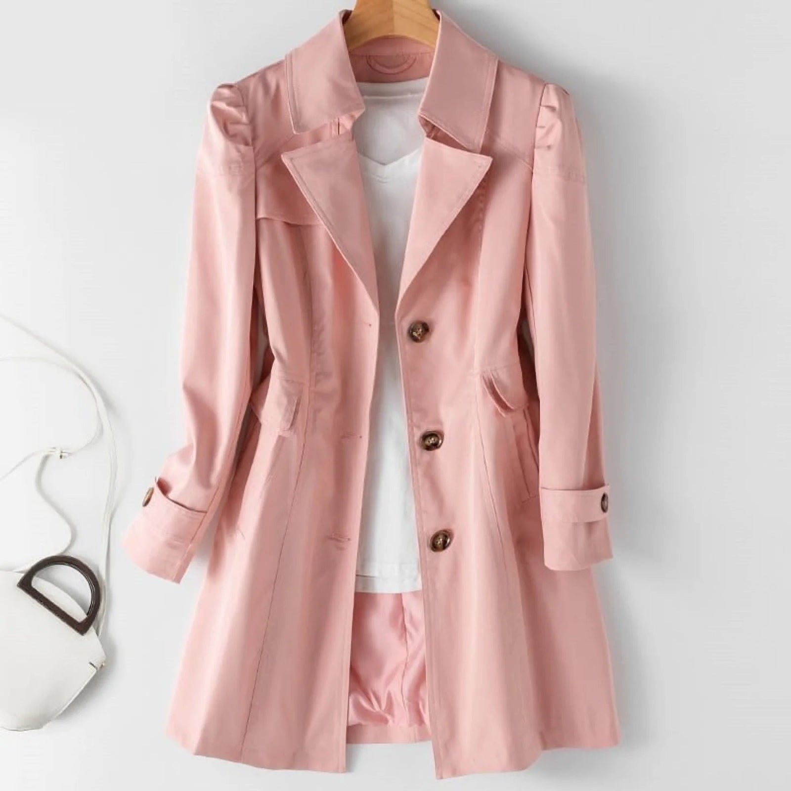Dames Trenchcoat Waterdicht Klassiek Lange Snit 3