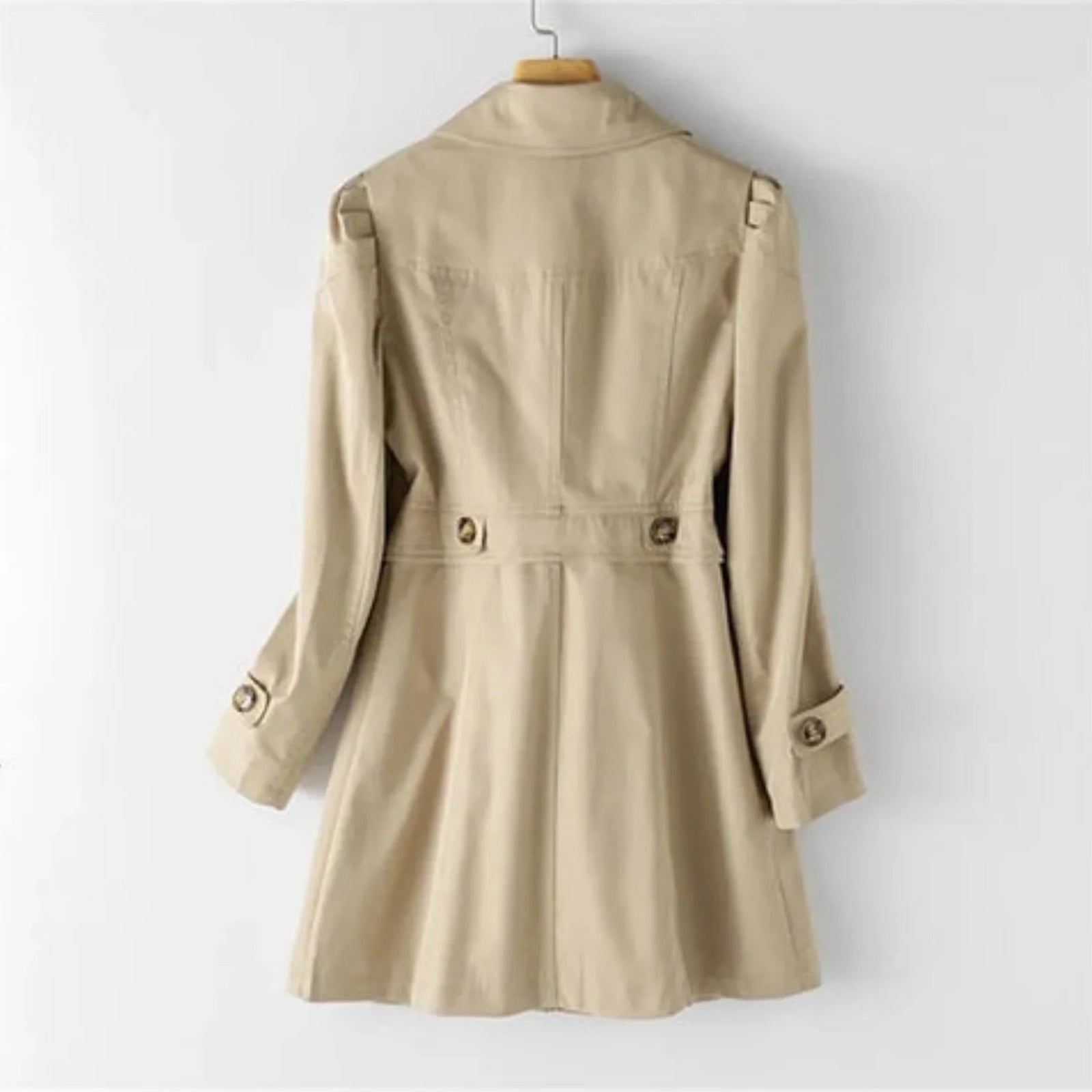 Dames Trenchcoat Waterdicht Klassiek Lange Snit 4