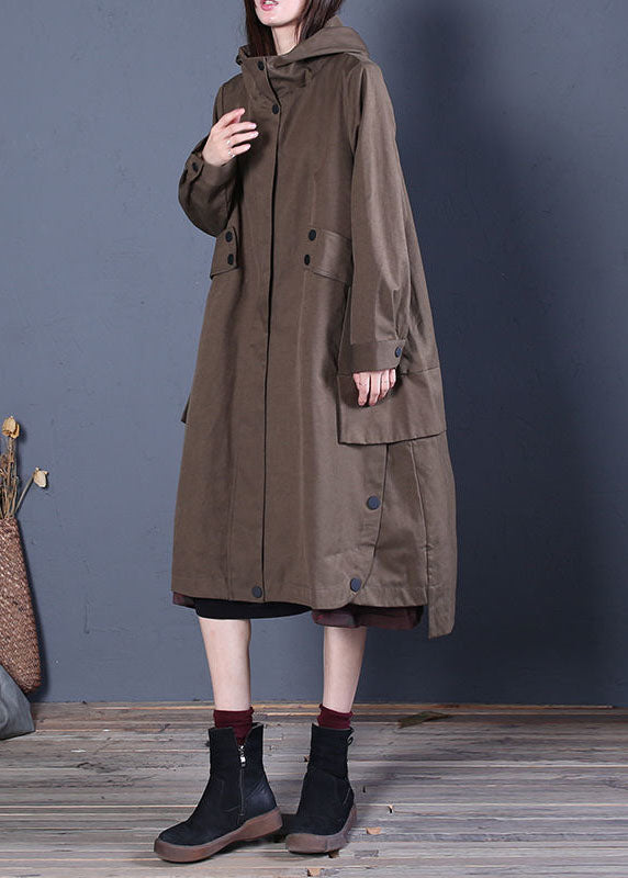 Dames Trenchcoat met Capuchon en Ritssluiting 2