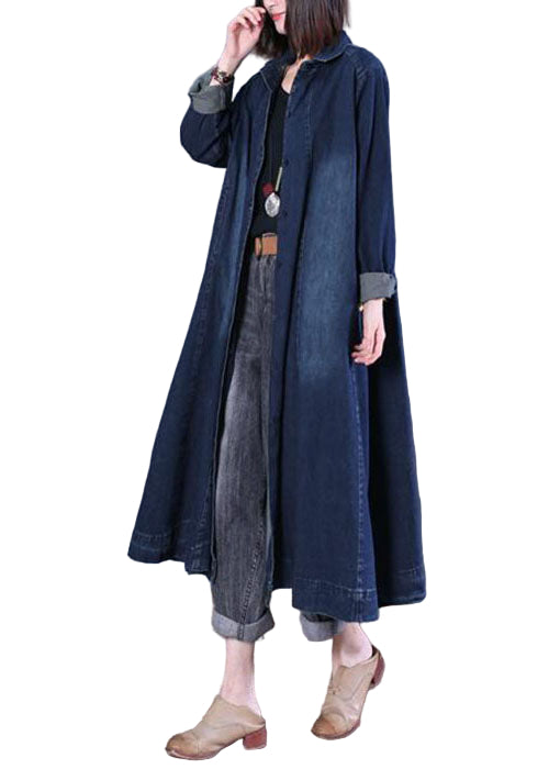 Dames Trenchcoat met Peter Pan-kraag en Patchwork Design 0