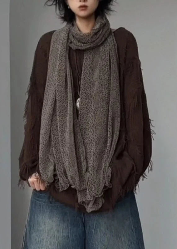 Dames Trui Asymmetrisch Met Kwastjes 1
