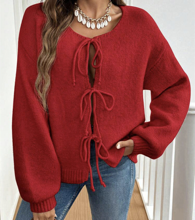 Dames Trui Boho-Stijl met Veterdetails voor Comfortabele Casual Uitstraling 10