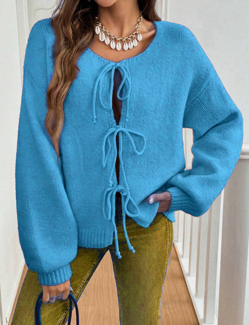 Dames Trui Boho-Stijl met Veterdetails voor Comfortabele Casual Uitstraling 12