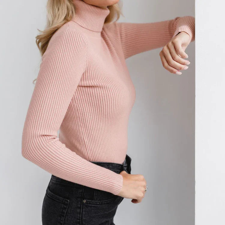 Dames Trui Geribbelde Textuur met Col Voor Casual en Formele Gelegenheden 3