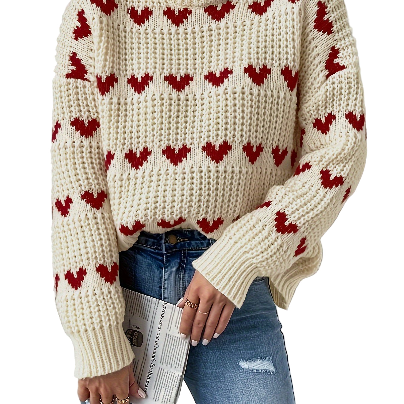 Dames Trui Hoge Hals Casual met Lange Mouwen - Gebreide Coltrui voor Herfst en Winter 0