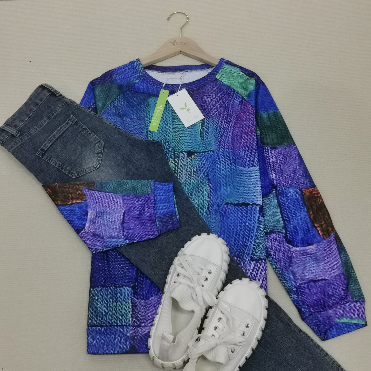 Dames Trui Losse Snit Zachte Stof 7