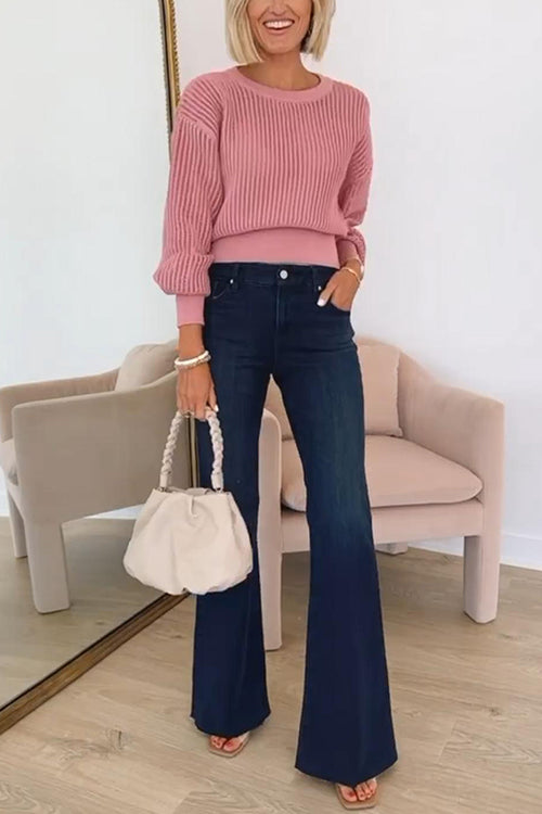 Dames Trui Met Ronde Hals En Uitgesneden Rug Casual Stijl 1