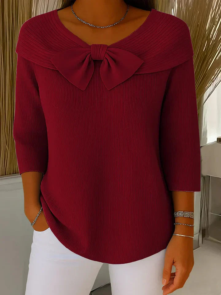 Dames Trui Met Strikdetail 3