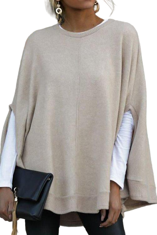 Dames Trui Ronde Hals met Vleermuismouwen Casual Stijl 0