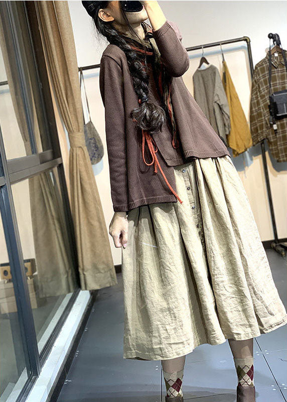 Dames Trui met Asymmetrisch Ontwerp en Knopen 3