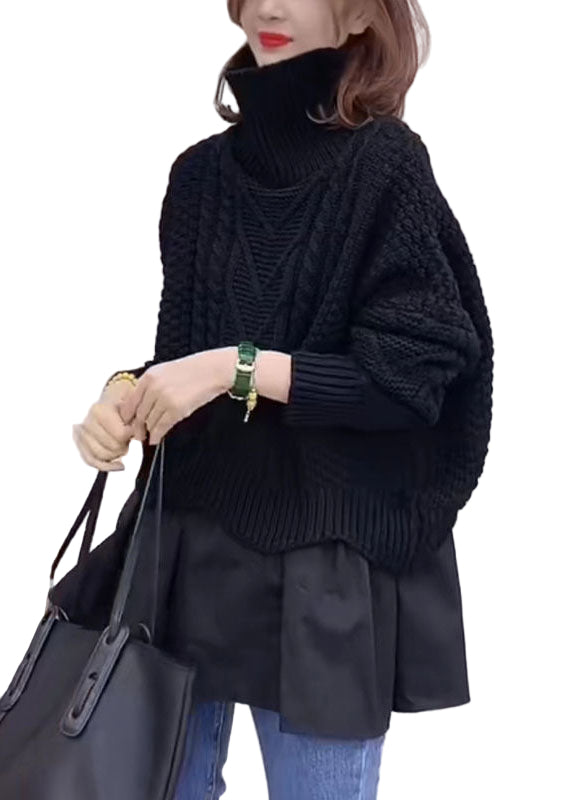 Dames Trui met Col en Gebreide Stijl voor de Winter 0