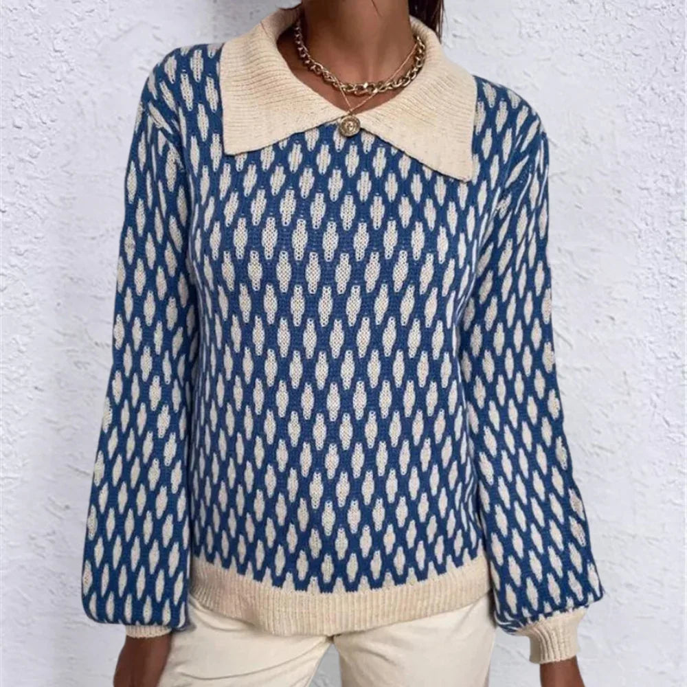 Dames Trui met Kraagdetail Casual 1