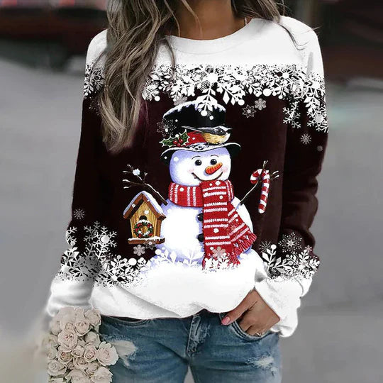 Dames Trui met Sneeuwpoppatroon 2