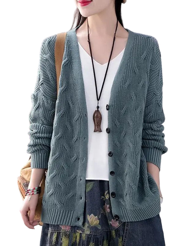 Dames Trui met V-hals en Knopen voor de Herfst 0