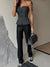 Dames Tube Top Met Eenvoudige Kraag En Rits 6