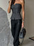 Dames Tube Top Met Eenvoudige Kraag En Rits 7