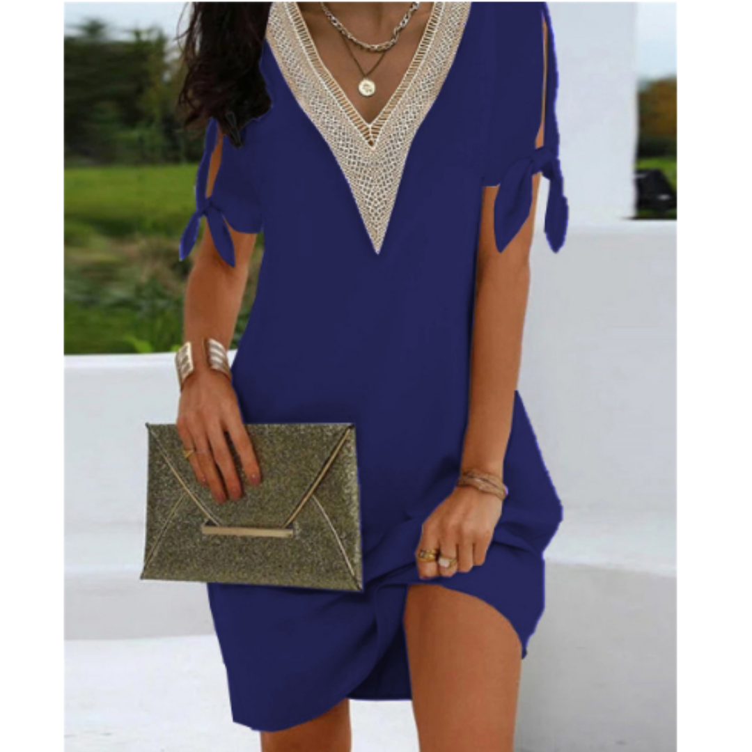 Dames Tuniekjurk V-Ausschnitt met Bindeärmels 1