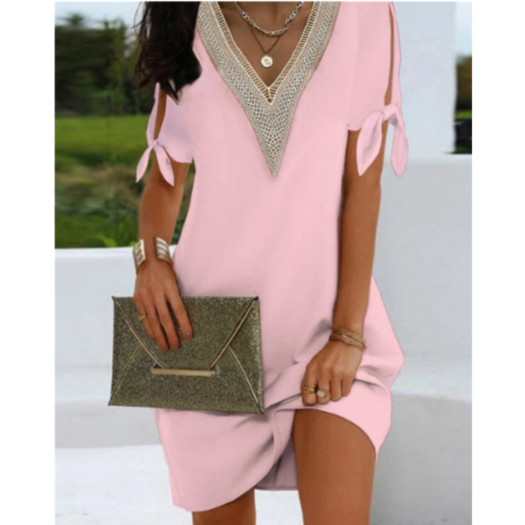 Dames Tuniekjurk V-Ausschnitt met Bindeärmels 3