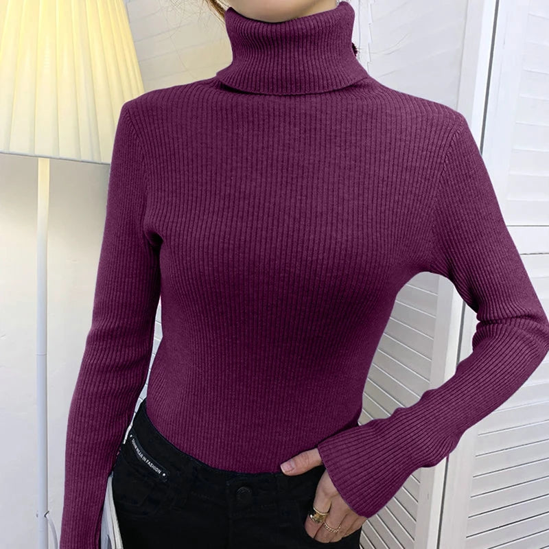 Dames Turtleneck Trui Gebreid Zacht Kasjmier voor Herfst en Winter 13