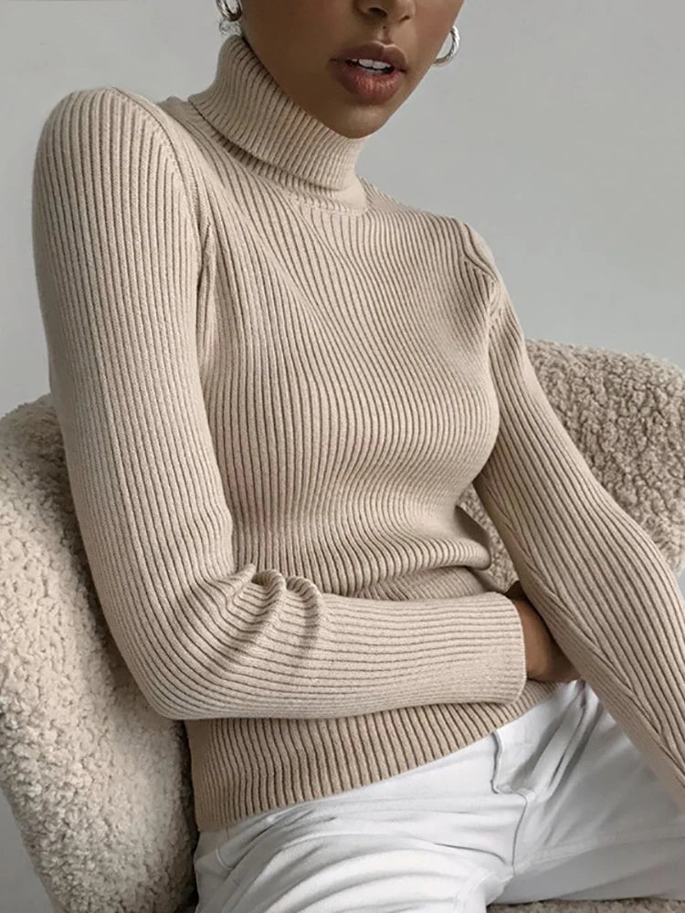 Dames Turtleneck Trui Gebreid Zacht Kasjmier voor Herfst en Winter 1