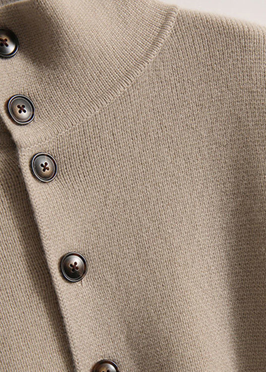 Dames Turtleneck Trui Met Knopen Lange Mouwen en Losse Pasvorm 3