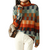 Dames Turtleneck Trui Patchwork Stijl 0