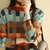 Dames Turtleneck Trui Patchwork Stijl 5
