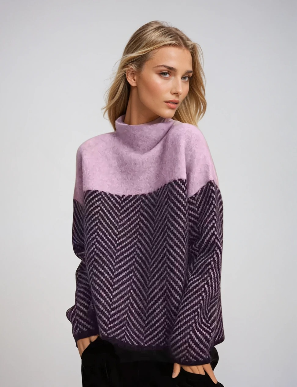 Dames Turtleneck Trui Patroon Zacht Materiaal 2