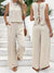Dames Twee-delige Set Linnen Mouwloze Top en Broek Casual Zomeroutfit 0