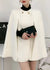 Dames Twee Delige Set Met Gebreide Cape En Wolken Coats 0