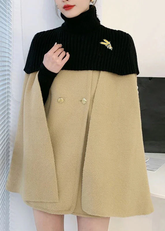 Dames Twee Delige Set Met Gebreide Cape En Wolken Coats 2