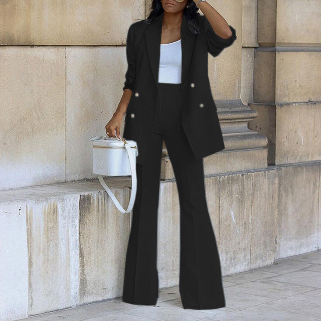 Dames Tweedelig Pak Met Blazer En Broek 3
