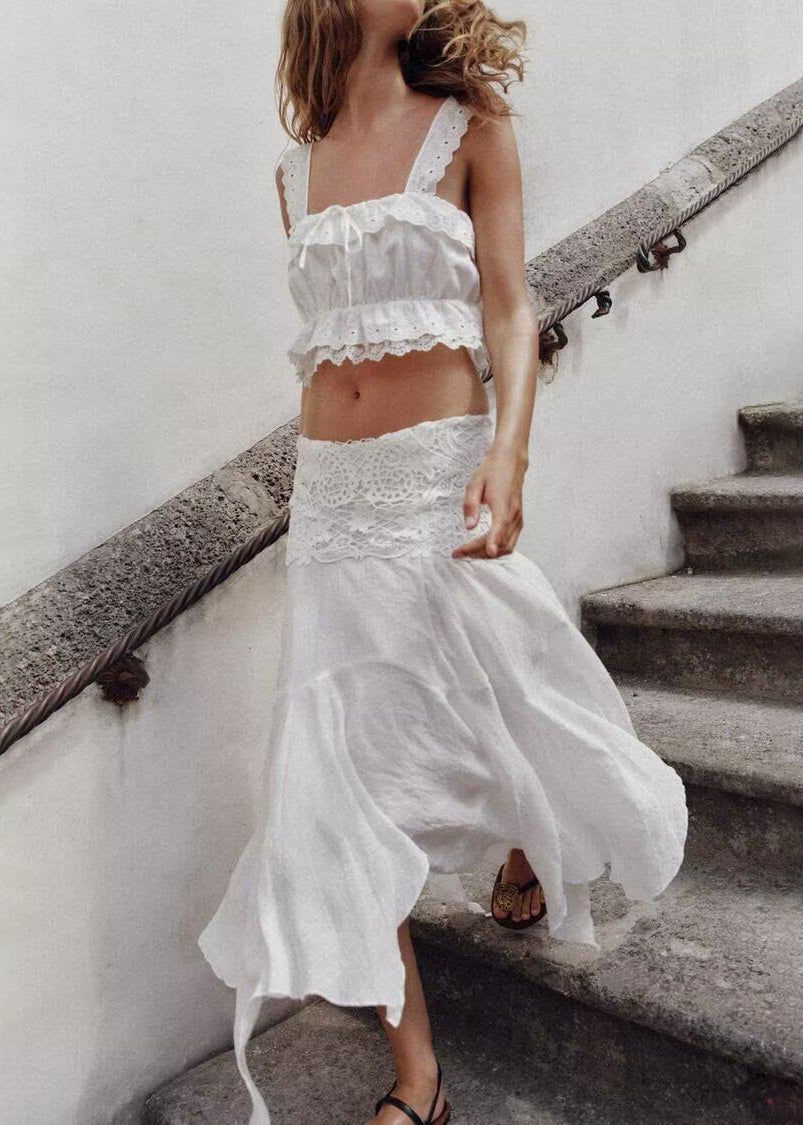 Dames Tweedelig Set Asymmetrisch Design Zomer 2