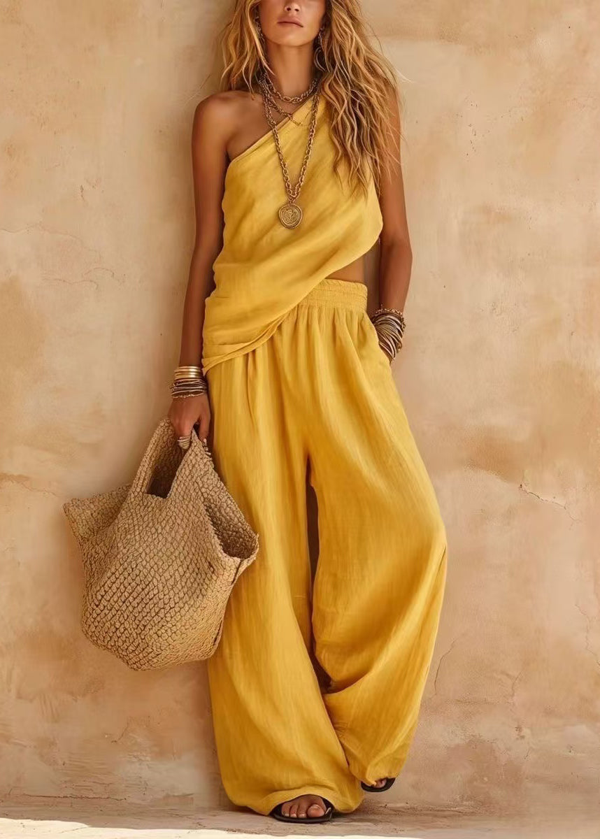 Dames Tweedelige Set Asymmetrisch Mouwloos 1