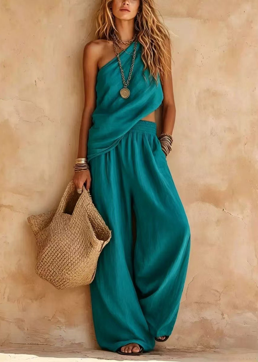 Dames Tweedelige Set Asymmetrisch Mouwloos 2