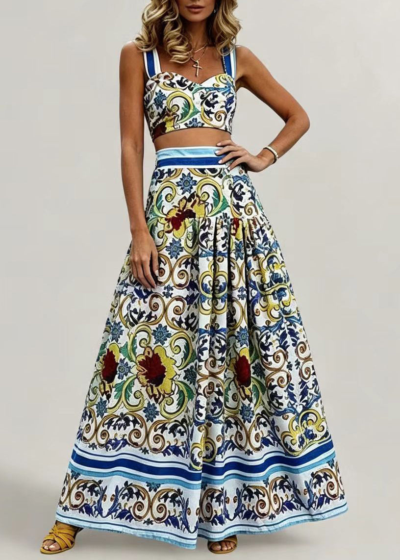 Dames Tweedelige Set Cami-Top en Rok Boho Stijl 1