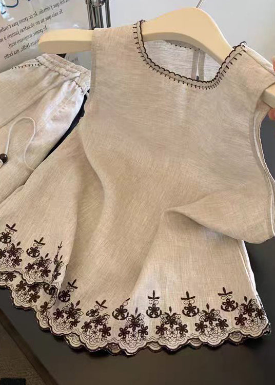 Dames Tweedelige Set Casual O-hals Borduursel 1