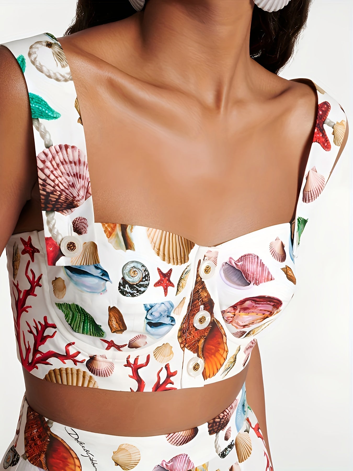 Dames Tweedelige Set Crop Top en Gelaagde Maxi-Rok Modieuze Look 3