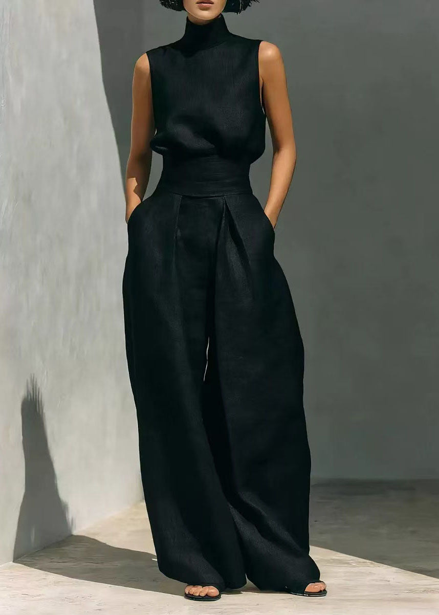 Dames Tweedelige Set Hoge Hals Zomerstijl 2