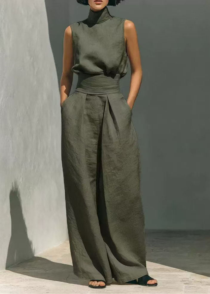 Dames Tweedelige Set Hoge Hals Zomerstijl 3
