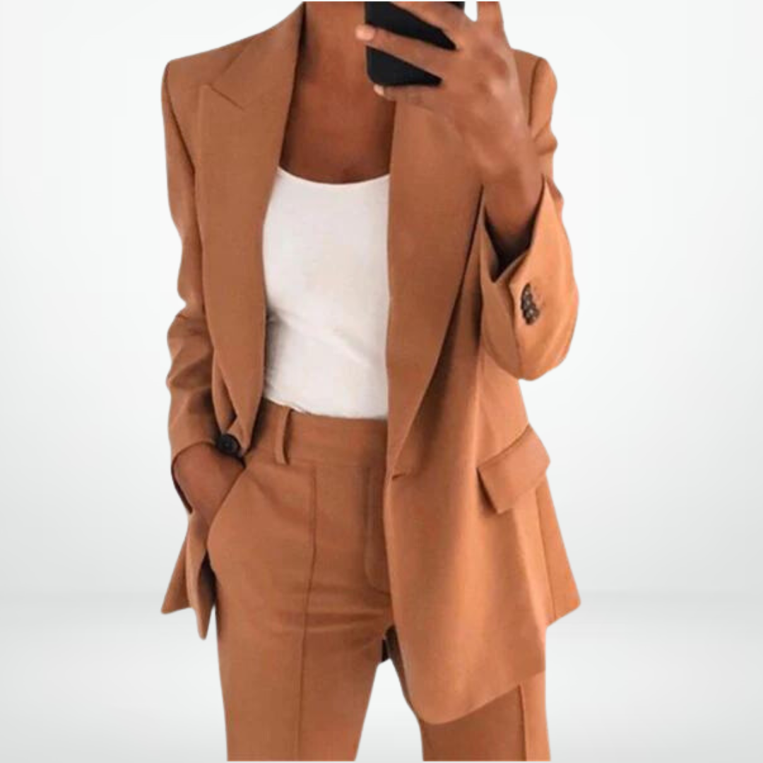 Dames Tweedelige Set Jasje en Broek Verfijnd en Stijlvol 2