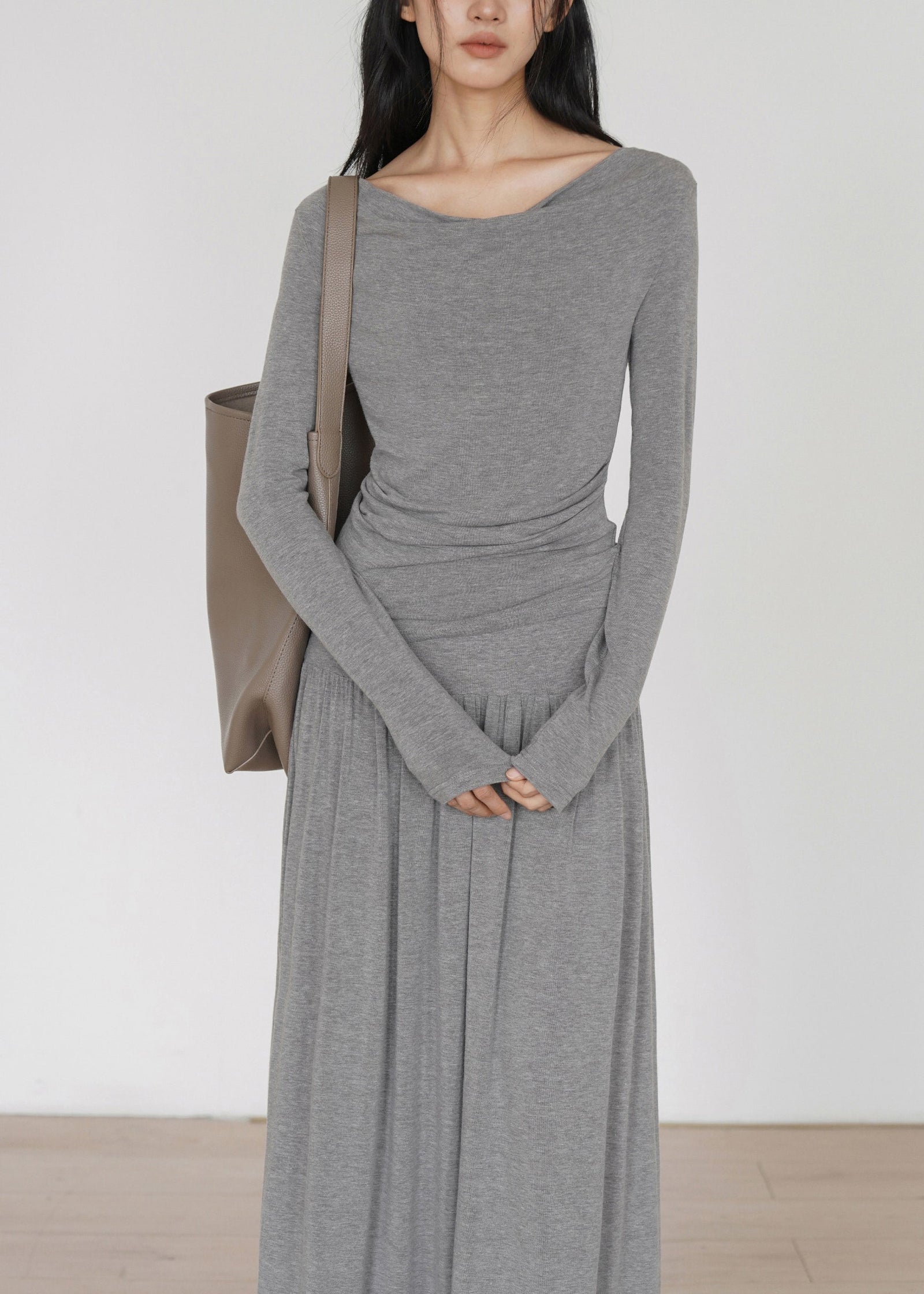 Dames Tweedelige Set Lange Mouwen Gerimpeld Design 3