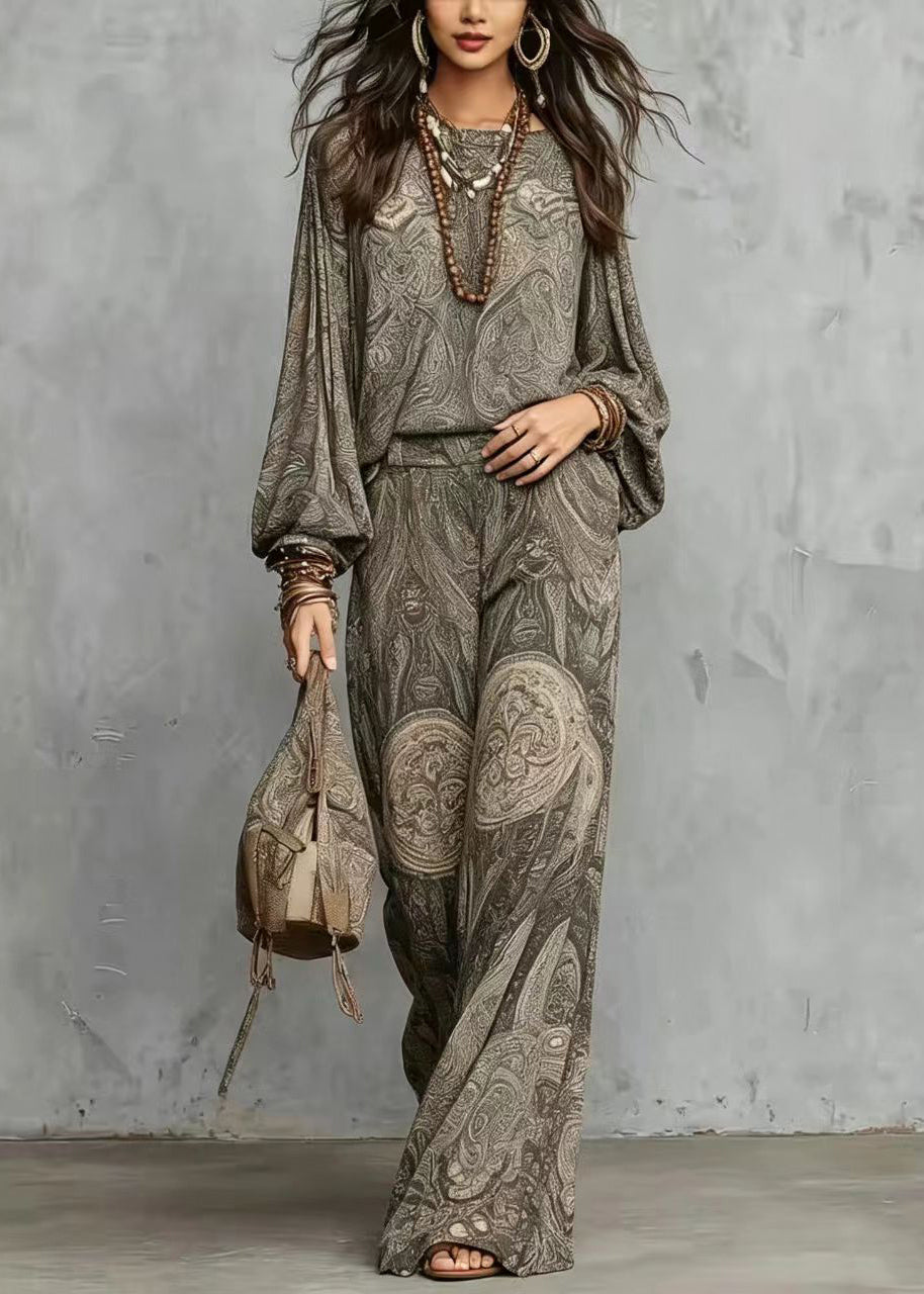 Dames Tweedelige Set Losse Pasvorm Lange Mouwen Comfy 1