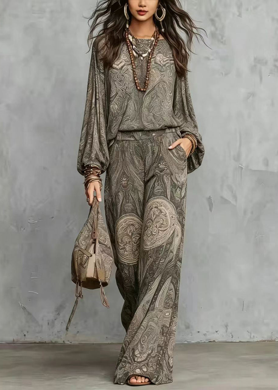 Dames Tweedelige Set Losse Pasvorm Lange Mouwen Comfy 2
