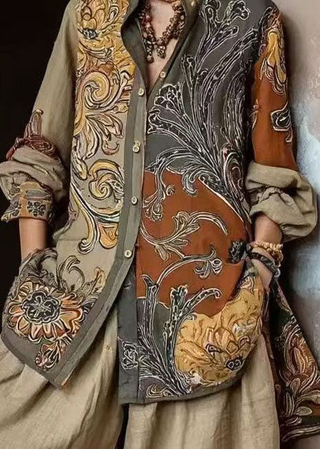 Dames Tweedelige Set Met Oversized Print En Peter Pan-kraag 3